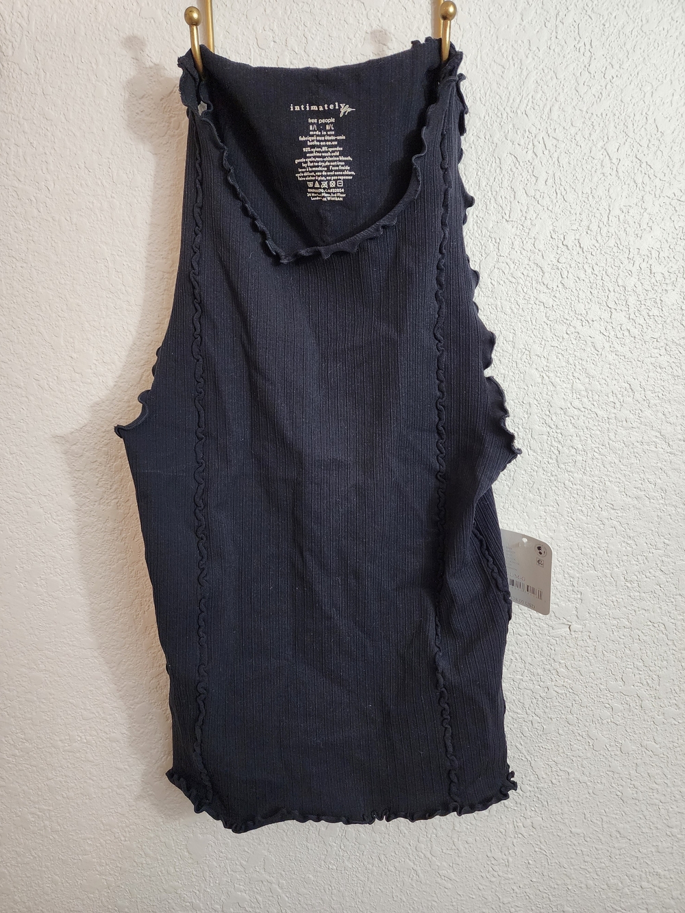 NWT Free People Intimately Better This Way Tank Top Black M/L - Picture 2 of 8